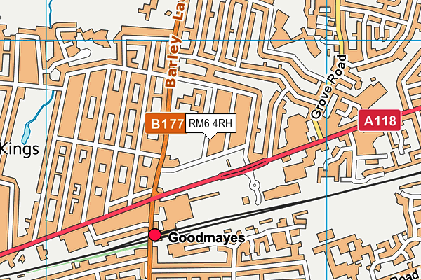 RM6 4RH map - OS VectorMap District (Ordnance Survey)