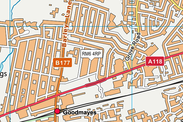 RM6 4RP map - OS VectorMap District (Ordnance Survey)