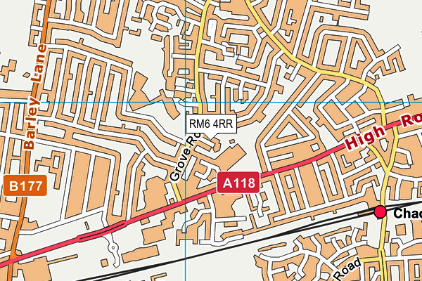 RM6 4RR map - OS VectorMap District (Ordnance Survey)