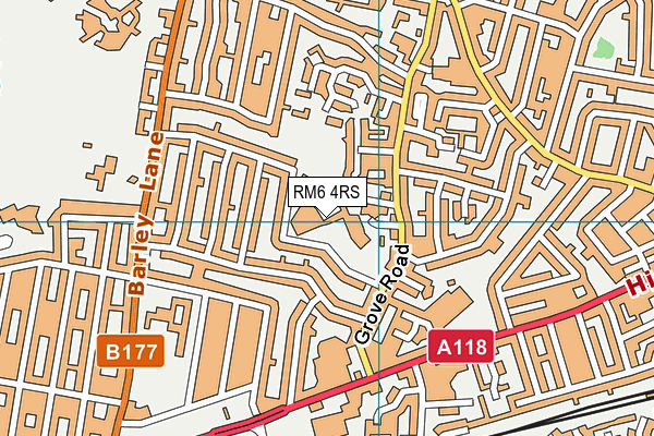Chadwell Heath Academy map (RM6 4RS) - OS VectorMap District (Ordnance Survey)