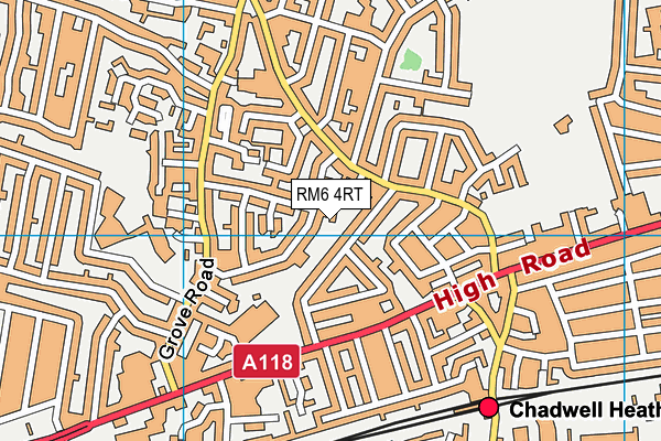 RM6 4RT map - OS VectorMap District (Ordnance Survey)