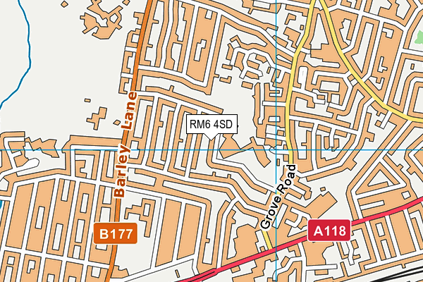 RM6 4SD map - OS VectorMap District (Ordnance Survey)