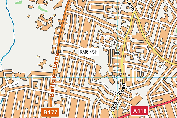 RM6 4SH map - OS VectorMap District (Ordnance Survey)