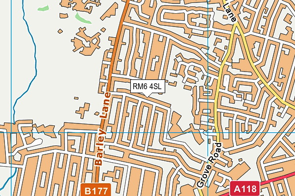 RM6 4SL map - OS VectorMap District (Ordnance Survey)