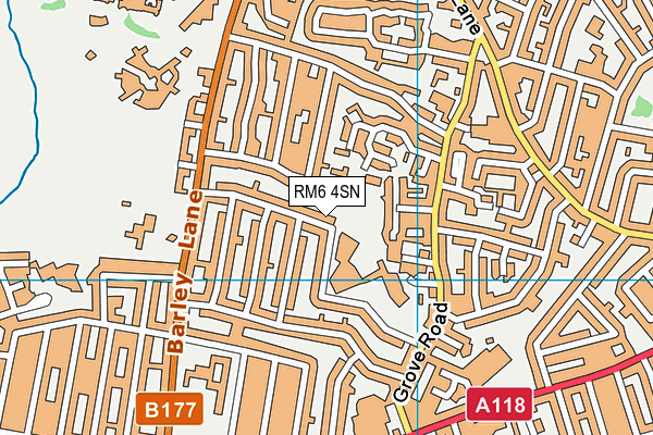RM6 4SN map - OS VectorMap District (Ordnance Survey)