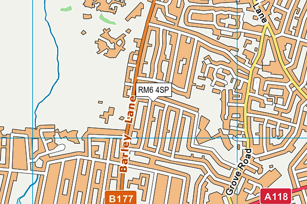 RM6 4SP map - OS VectorMap District (Ordnance Survey)