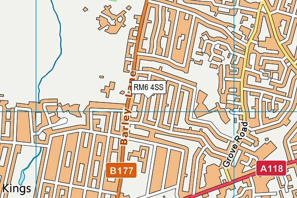 RM6 4SS map - OS VectorMap District (Ordnance Survey)