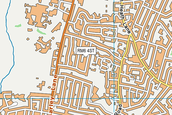 RM6 4ST map - OS VectorMap District (Ordnance Survey)