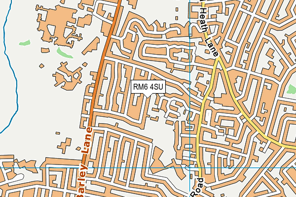 RM6 4SU map - OS VectorMap District (Ordnance Survey)