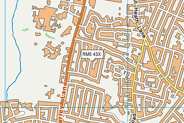 RM6 4SX map - OS VectorMap District (Ordnance Survey)