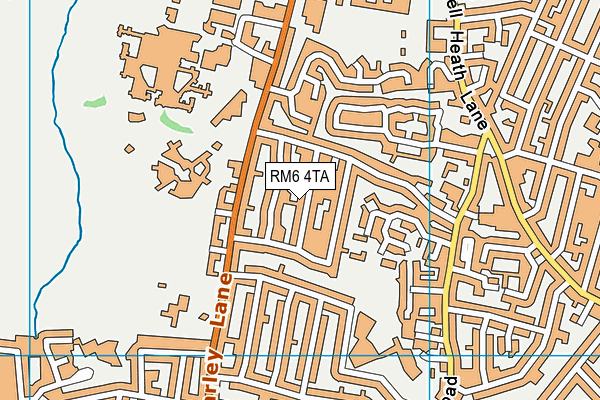 RM6 4TA map - OS VectorMap District (Ordnance Survey)