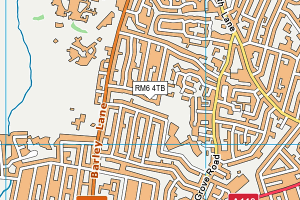 RM6 4TB map - OS VectorMap District (Ordnance Survey)