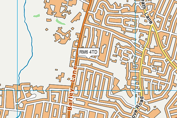 RM6 4TD map - OS VectorMap District (Ordnance Survey)