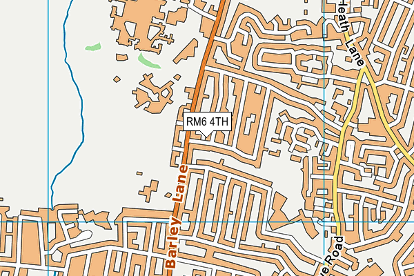 RM6 4TH map - OS VectorMap District (Ordnance Survey)