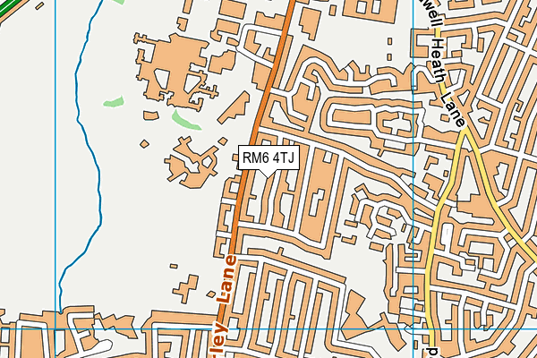RM6 4TJ map - OS VectorMap District (Ordnance Survey)