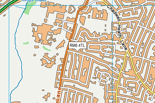 RM6 4TL map - OS VectorMap District (Ordnance Survey)