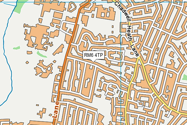 RM6 4TP map - OS VectorMap District (Ordnance Survey)