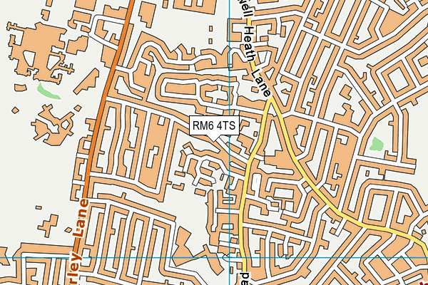 RM6 4TS map - OS VectorMap District (Ordnance Survey)