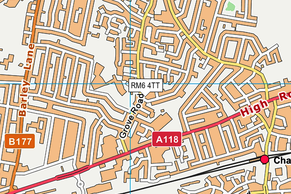RM6 4TT map - OS VectorMap District (Ordnance Survey)