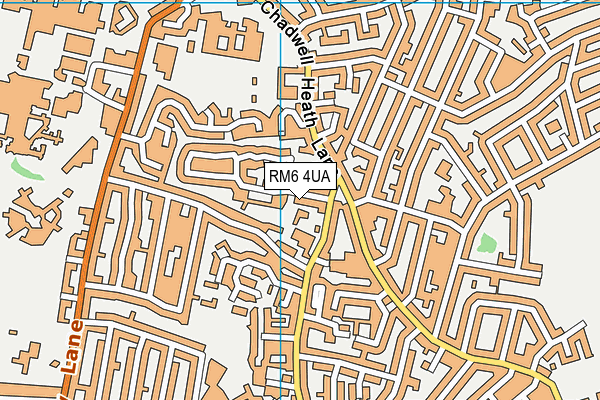 RM6 4UA map - OS VectorMap District (Ordnance Survey)