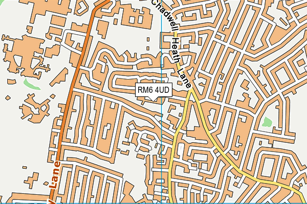 RM6 4UD map - OS VectorMap District (Ordnance Survey)