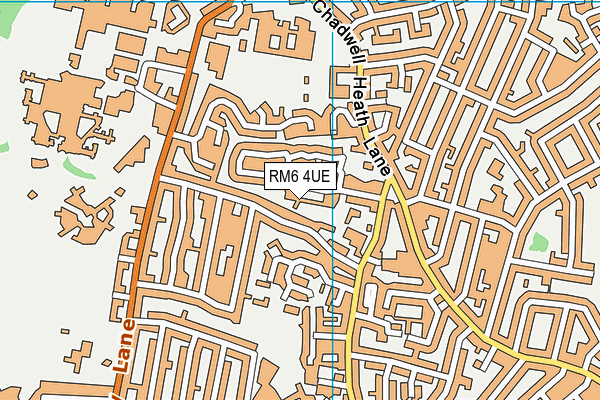 RM6 4UE map - OS VectorMap District (Ordnance Survey)