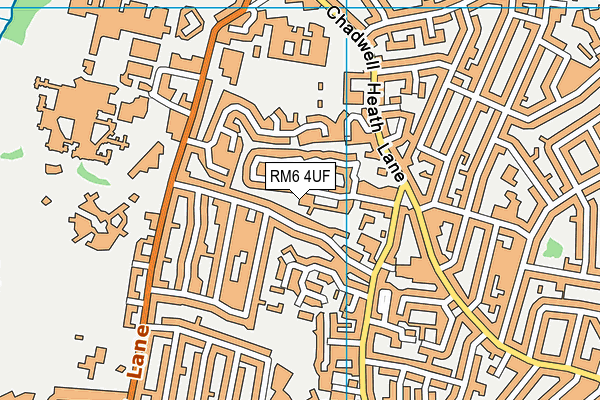 RM6 4UF map - OS VectorMap District (Ordnance Survey)