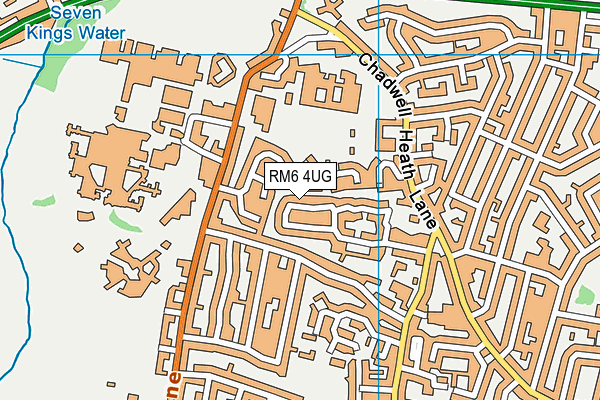 RM6 4UG map - OS VectorMap District (Ordnance Survey)