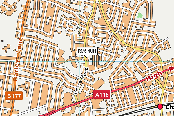 RM6 4UH map - OS VectorMap District (Ordnance Survey)
