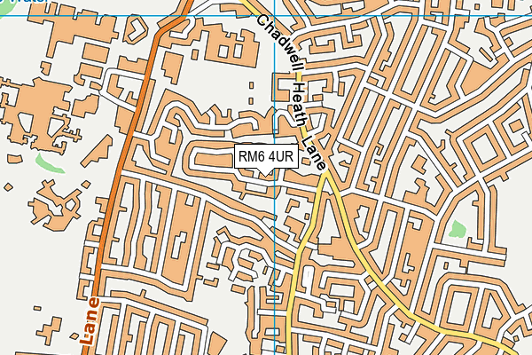 RM6 4UR map - OS VectorMap District (Ordnance Survey)