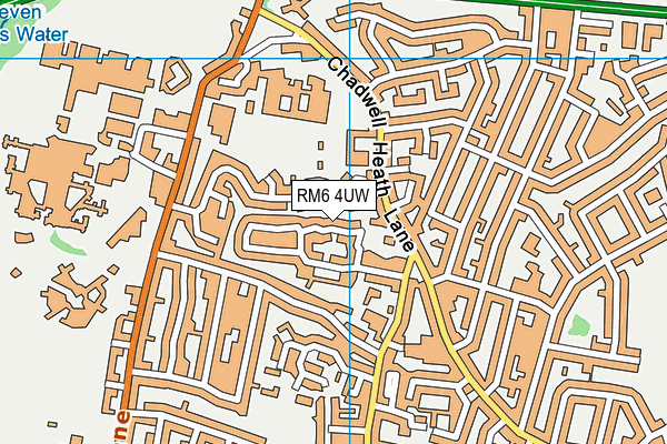 RM6 4UW map - OS VectorMap District (Ordnance Survey)