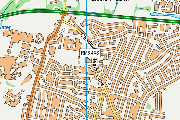 Grove Primary School (Romford) map (RM6 4XS) - OS VectorMap District (Ordnance Survey)