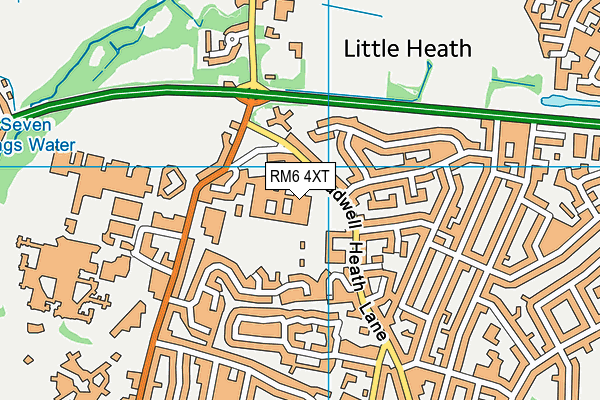 New City College (Redbridge) map (RM6 4XT) - OS VectorMap District (Ordnance Survey)