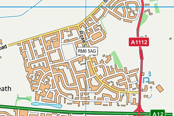 RM6 5AG map - OS VectorMap District (Ordnance Survey)