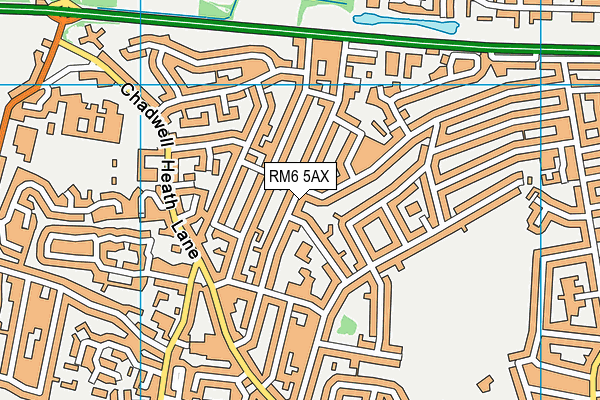 RM6 5AX map - OS VectorMap District (Ordnance Survey)