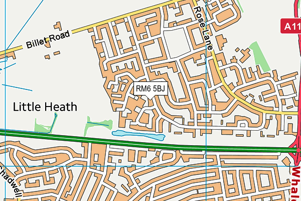 RM6 5BJ map - OS VectorMap District (Ordnance Survey)