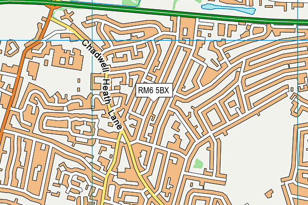 RM6 5BX map - OS VectorMap District (Ordnance Survey)