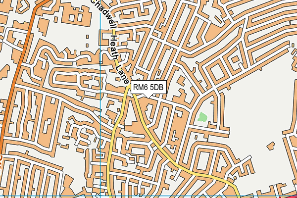 RM6 5DB map - OS VectorMap District (Ordnance Survey)