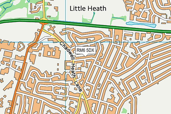 RM6 5DX map - OS VectorMap District (Ordnance Survey)