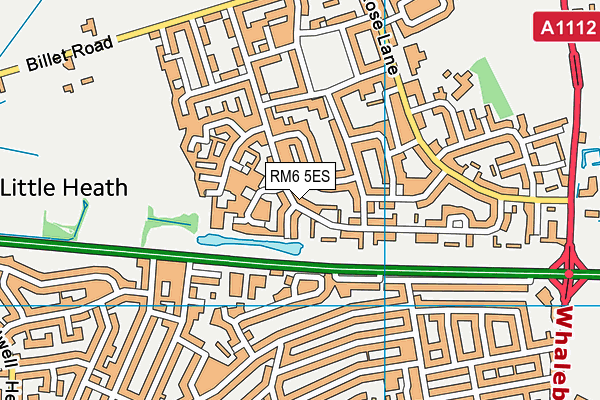 RM6 5ES map - OS VectorMap District (Ordnance Survey)