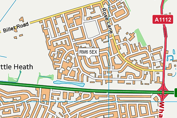RM6 5EX map - OS VectorMap District (Ordnance Survey)
