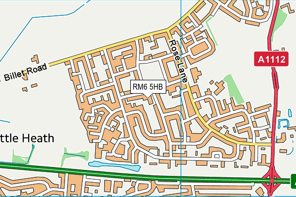 RM6 5HB map - OS VectorMap District (Ordnance Survey)