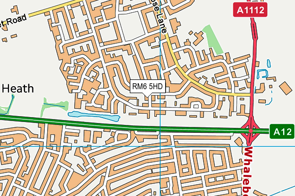 RM6 5HD map - OS VectorMap District (Ordnance Survey)