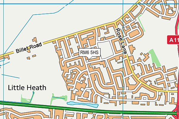 RM6 5HS map - OS VectorMap District (Ordnance Survey)