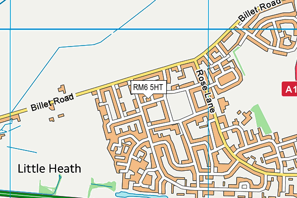 RM6 5HT map - OS VectorMap District (Ordnance Survey)