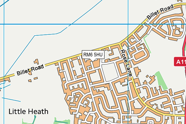 RM6 5HU map - OS VectorMap District (Ordnance Survey)