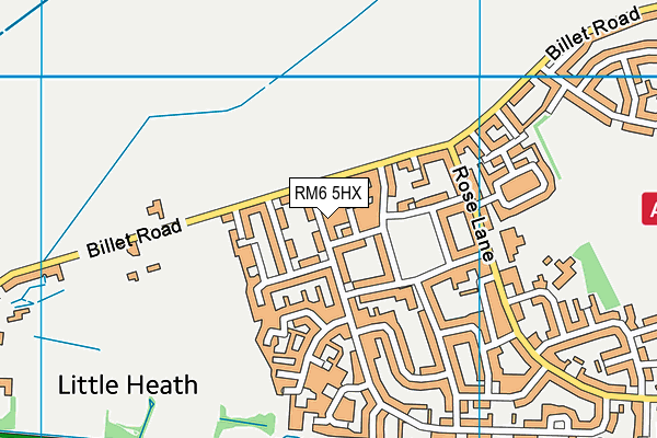 RM6 5HX map - OS VectorMap District (Ordnance Survey)