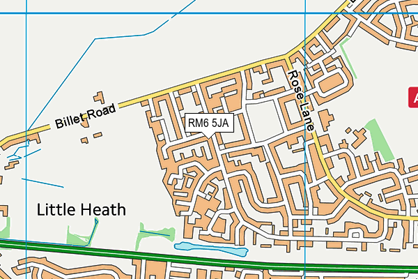 RM6 5JA map - OS VectorMap District (Ordnance Survey)