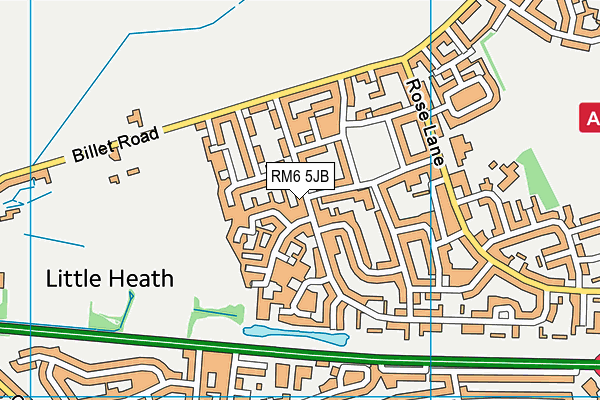 RM6 5JB map - OS VectorMap District (Ordnance Survey)