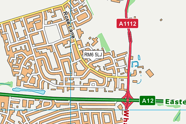 RM6 5LJ map - OS VectorMap District (Ordnance Survey)